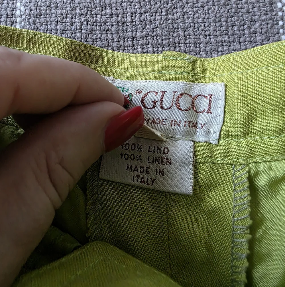 Vtg Gucci Linen Trousers - Picture 3 of 12